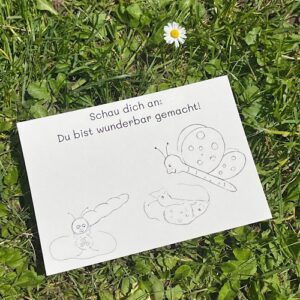 Karte für Kinder "wunderbar gemacht"